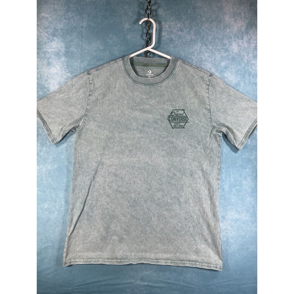 Y2K VTN Converse T Shirt Mens S Sage Green Retro Beach Casual Tee